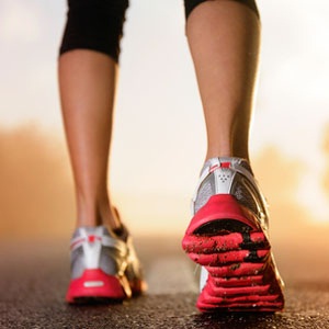 A runner's feet from Shutterstock. 