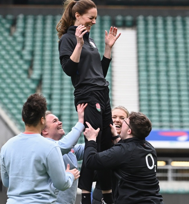 SEE THE PICS | Sporty Kate Middleton has a ball on the rugby field | You