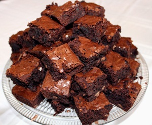Moist chocolate brownies from Shutterstock
