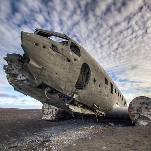 Abandoned airplane photographed by Carl Finocchiaro