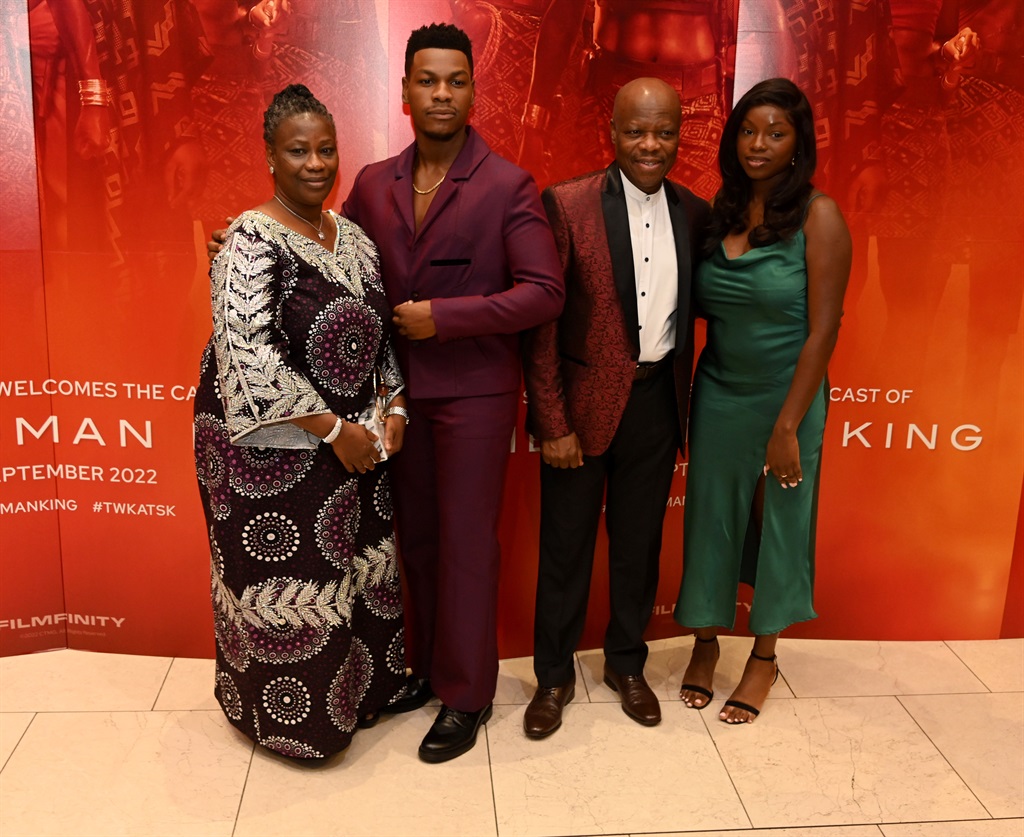 John Boyega & Family at the The Woman King Red Car