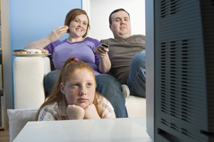 Obese family from Shutterstock