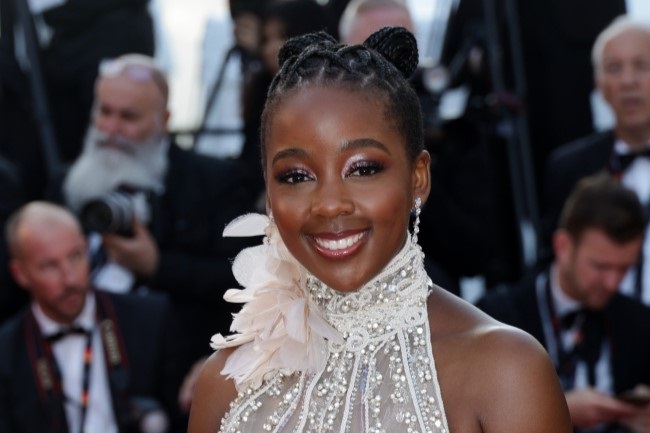 Thuso Mbedu attends the "Elemental" screening and closing ceremony red carpet during the 76th annual Cannes film festival.