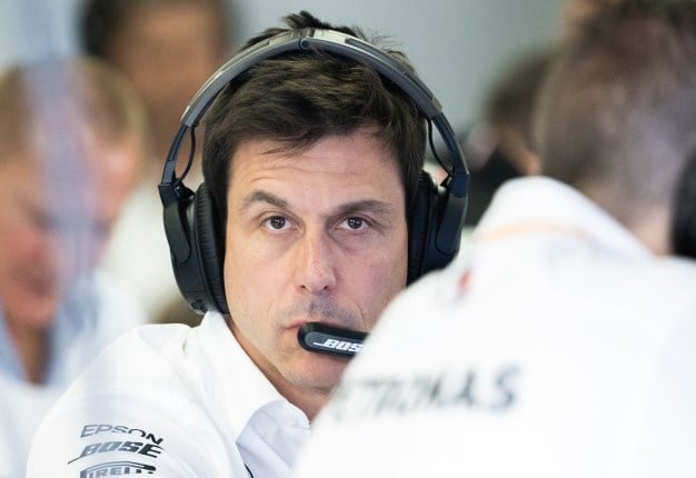 Mercedes team principal Toto Wolff looks on during qualifying for the Belgian Grand Prix. <i> Image: AFP / Georg Hochmuth </i>