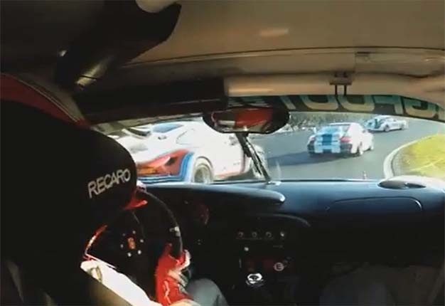 <b>ON BOARD:</b> Wheels24 reader Jason Williams filmed and edited some cool clips from the inside of a Porsche GT3 Cup racing at Killarney. <i>Image: Jason Williams</i>