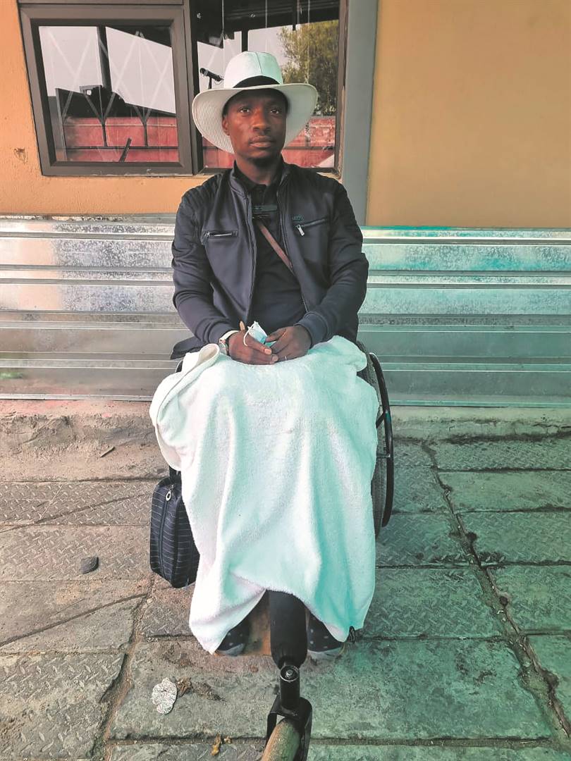 Dr Mavusi Gqola, a wheelchair-bound sangoma from Mfuleni, was allegedly assaulted by boozers after he pepper-sprayed them.  Photo by    Buziwe Nocuze