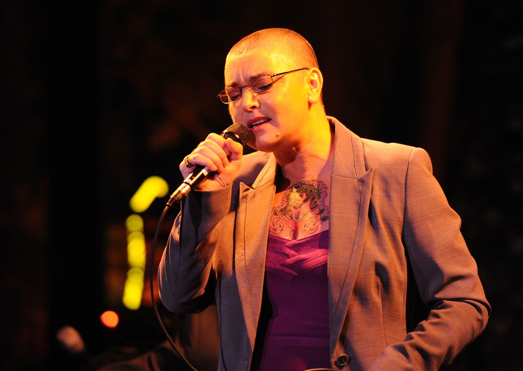 Singer Sinéad O'Connor performs at The 2011 amfAR Inspiration Gala Los Angeles held at the Chateau Marmont on October 27, 2011 in Los Angeles.