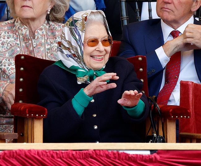 Queen Elizabeth II attends day 2 of the Royal Wind