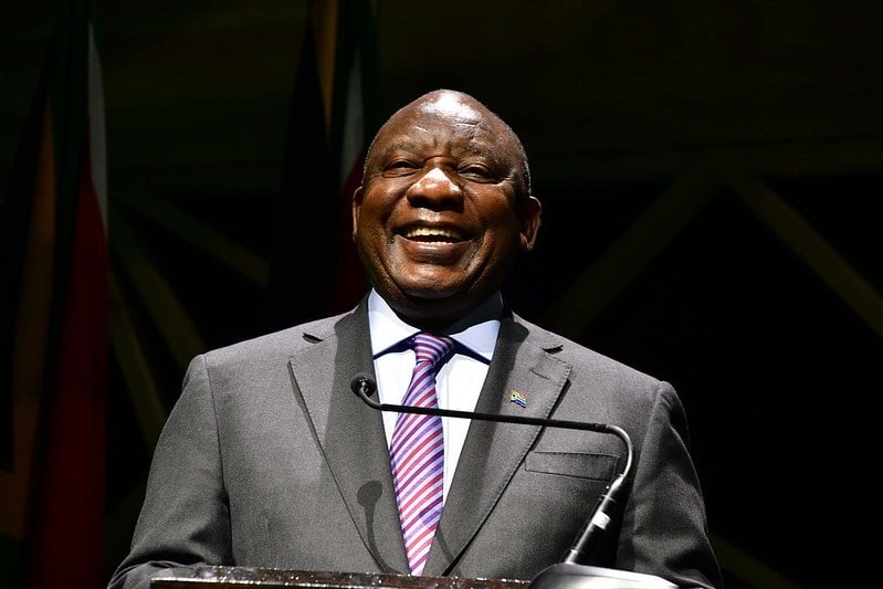 Cyril Ramaphosa, pictured at the recent mining indaba in Cape Town. 
