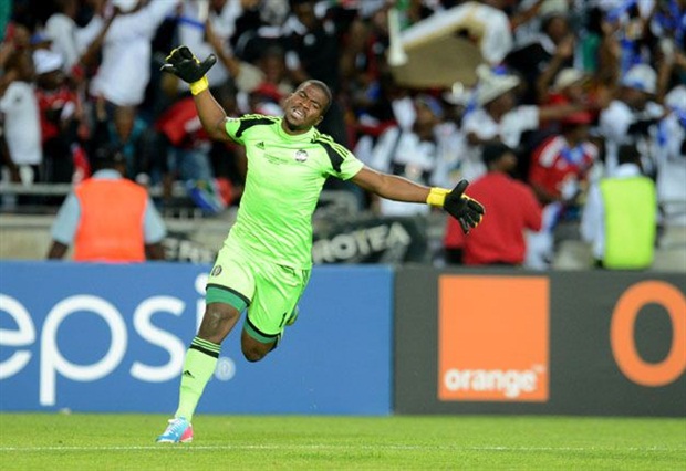 <p><strong>TRIBUTE TO MEYIWA</strong></p><p>Senzo Meyiwa during the CAF Champions League Final 1st Leg match between Orlando Pirates and Al Ahly from Orlando Stadium. (Gallo Images)<br /></p>