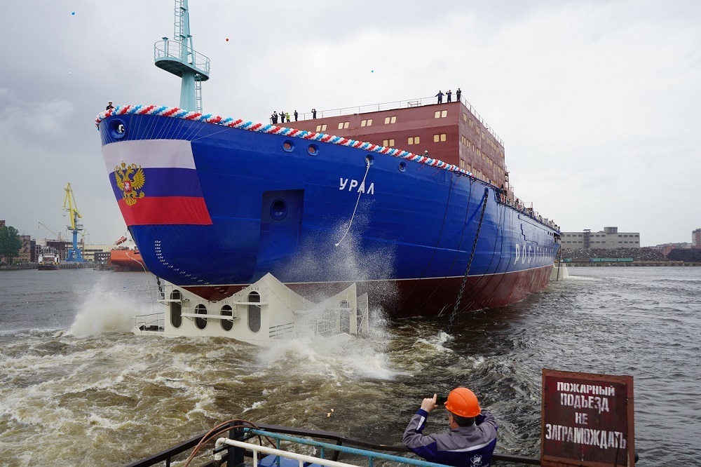Russian ice-breaker Ural, launched in 2019, is powered by a small nuclear reactor. 