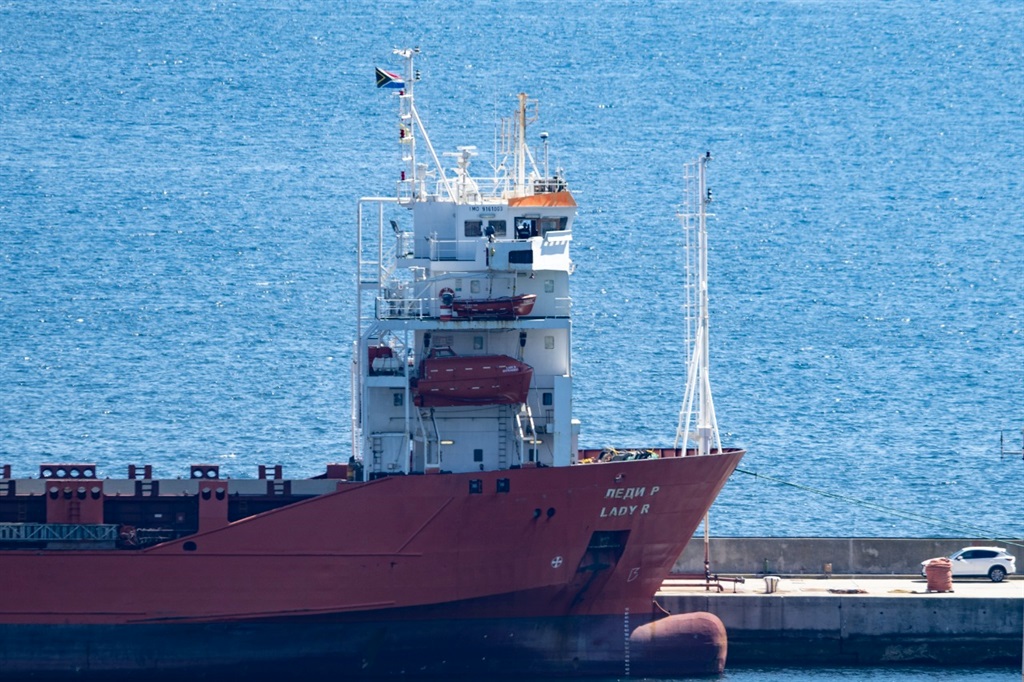 The US-sanctioned Russian vessel docked at Simon's Town Navel Base last Tuesday.