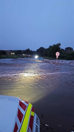 <p><strong></strong></p><p><strong>Pretoria woman rescued from vehicle trapped in flood water</strong>&nbsp;</p><p>Pretoria emergency services have rescued a woman trapped in a vehicle in flood water.</p><p>Tshwane Emergency Services spokesperson Deputy Chief Charles Mabaso said that the woman had become trapped in rising water in Rabie Street, Centurion.</p><p>He added that emergency services had evacuated the woman from the vehicle.</p><p>Officials have also responded to reports of flooding reported in Soshanguve. </p><p>Reports indicate that one person could be trapped inside a flooded shack, he said.</p><p><em>– Nicole McCain</em></p><p>(Photo: Tshwane EMS)</p><p><strong></strong></p>