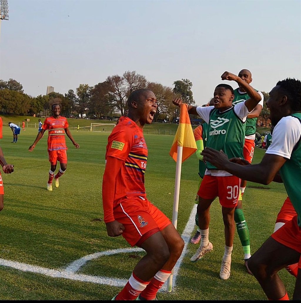 Thabang Sibanyoni celebrates (Sourced from his Instagram)