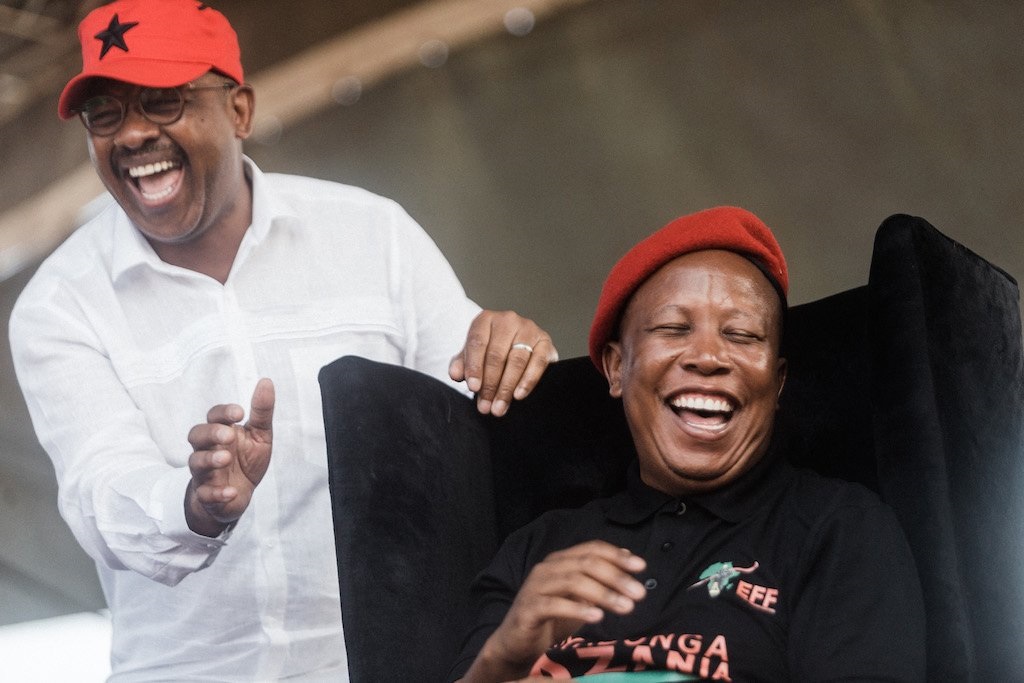 Tweedledee and Tweedledum: Advocate Dali Mpofu and his political hero, EFF leader Julius Malema.
