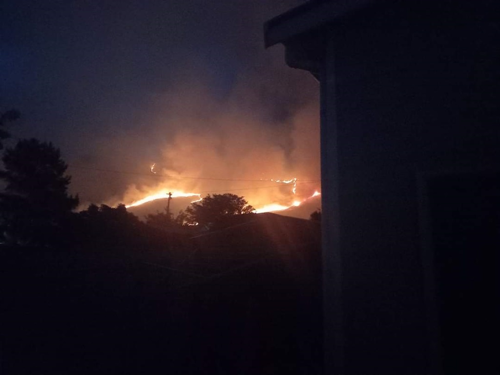 Firefighters are battling a blaze in Kleinmond for