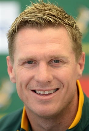 <strong><em>Springbok captain Jean de Villiers in relaxed mood at today's captain's press conference at at Palazzo Hotel in Johannesburg (Gallo Images)</em></strong><br />