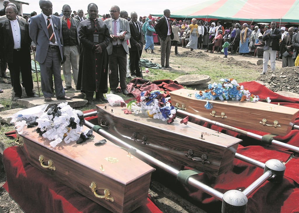 Cebisa, Sonezo and Mayihlome Fubesi were buried on Saturday.  Photo by Mbulelo Sisulu 