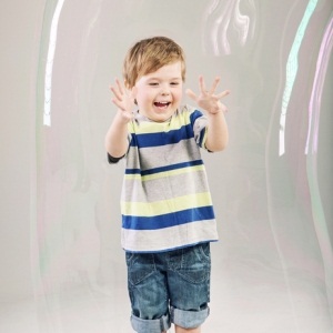 Kid in bubble from Shutterstock