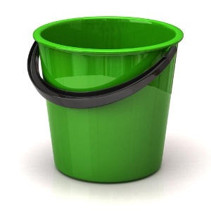 Green bucket from Shutterstock