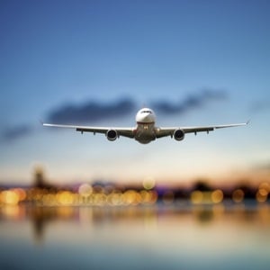 Jet airliner in flight from Shutterstock