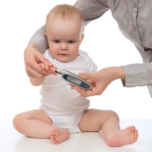 Baby with diabetes from Shutterstock