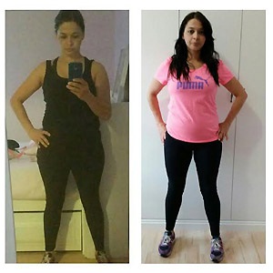 Alana Imaan Jattiem before and after weight-loss.