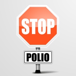 Stop polio sign from Shutterstock
