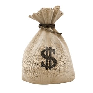 Sack with dollars from Shutterstock