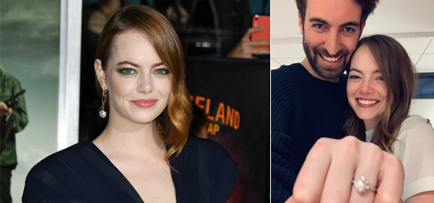 Emma Stone and Dave McCary (Photo: Getty Images and Instagram/davemccary)