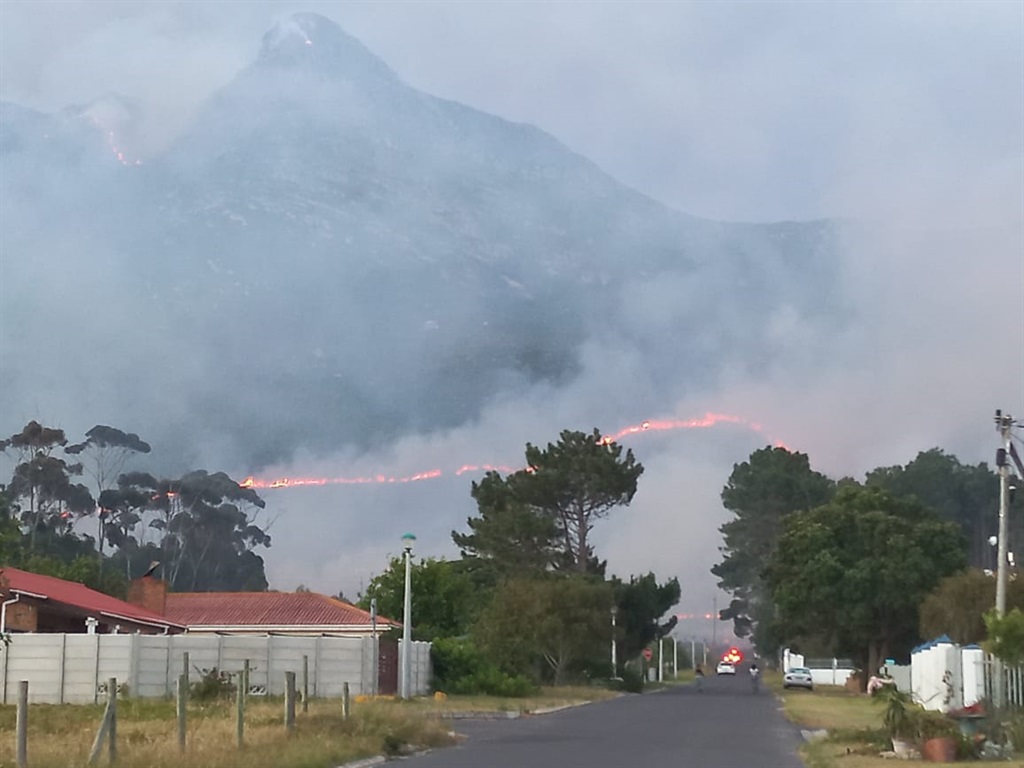 Firefighters are battling a blaze in Kleinmond for