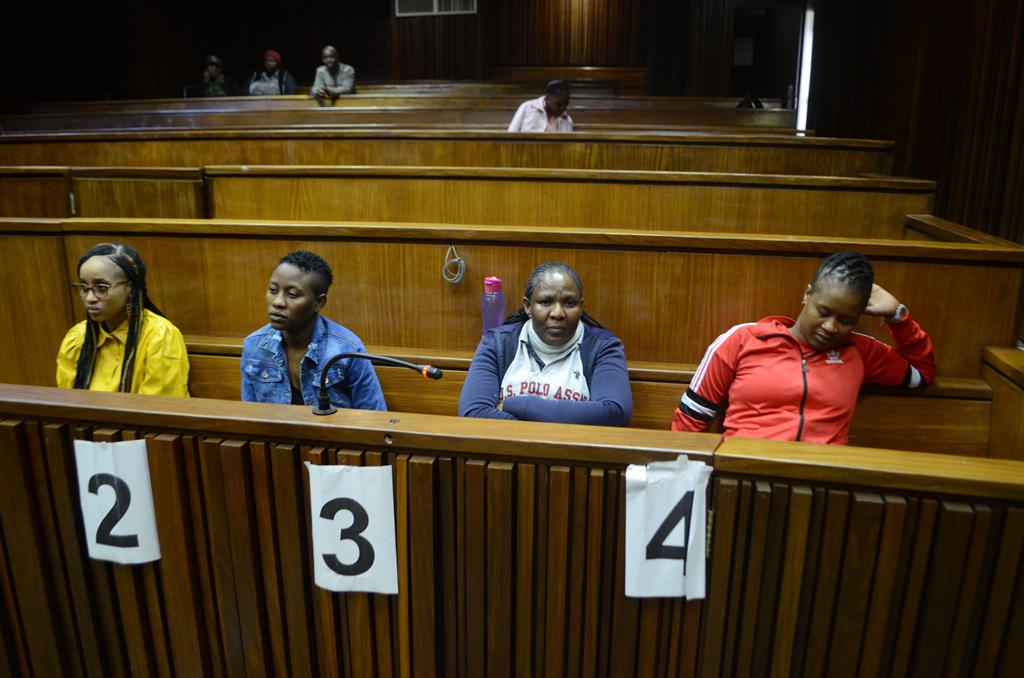 Tshegofatso Moremane, Gontse Tlhoele, Margaret Koaile and Portia Mmola appeared at the South Gauteng High Court heard on Wednesday, 19 April. Photo by Happy  Mnguni