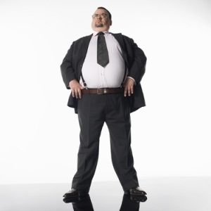 Overweight businessman from Shutterstock