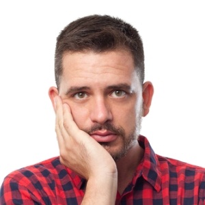 Sad young man from Shutterstock