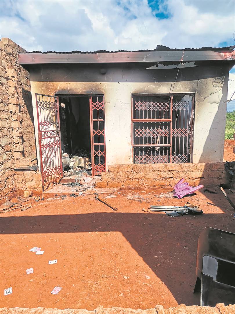 A house belonging to a village mashonisa, Portia Shuma, was set alight on Monday by a group of residents who accused her of knowing the whereabouts of a local man who went missing two weeks ago. 