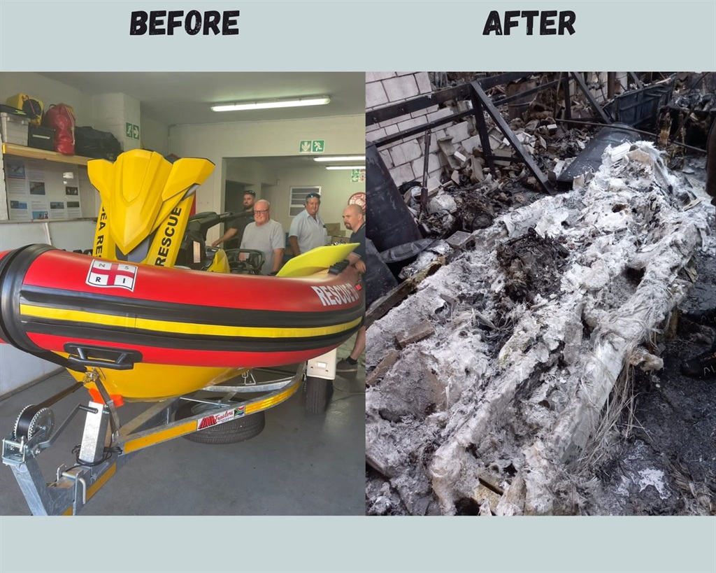 In a recent factory fire in Gqeberha, one of the National Sea Rescue Institute’s (NSRI’s) 4m JetRIBs tragically went up in flames.