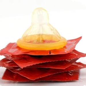 Stack of condoms from Shutterstock