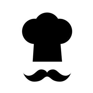 Chef's hat and moustache from Shutterstock