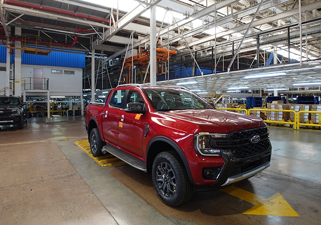 Ford's new Ranger test model in production in