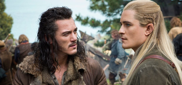 Luke Evans and Orlando Bloom in The Hobbit: The Battle of Five Armies (Warner Bros)