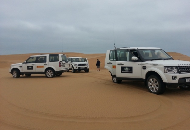 <b>BRAVING THE NAMIB:</b> Four lucky couples experienced the trip of a lifetime – an epic journey through Namibia courtesy of Pirelli and Land Rover experience. <i>Image: Wheels24/ Sergio Davids.</i>