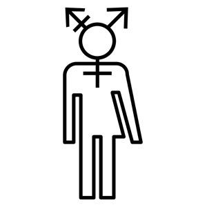Transgender icon design LGBT symbol.