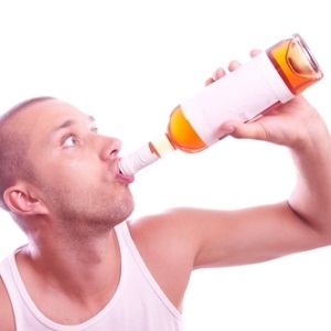 Man drinking alcohol from Shutterstock