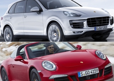 <b>PORSCHE DUO ON SHOW IN DETROIT:</b> Porsche has revealed its new Cayenne Turbo S (top) and 911 Targa 4 GTS at the 2015 Detroit auto show. <i>Images: Porsche</i>