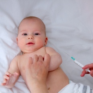 Infant being vaccinated from Shutterstock