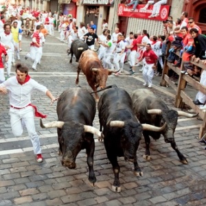 Running with the bulls from Shutterstock