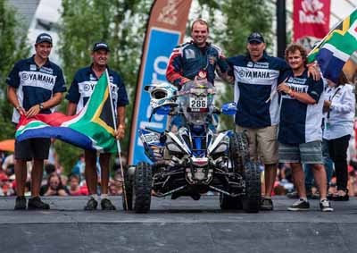 <b>THAT'S HOW YOU DAKAR:</b> SA's Hannes Saaijman won the First Timers' title and finished in the top 10. <i>Image: Facebook/Team Rhide SA</i>