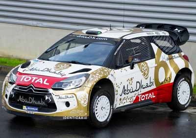 <b>NEW LIVERY:</b> The Citroen DS 3 WRC has had several upgrades to improve the car. There's also a new livery to celebrate the original DS 60th anniversary. <i>Image: Citroen</i>