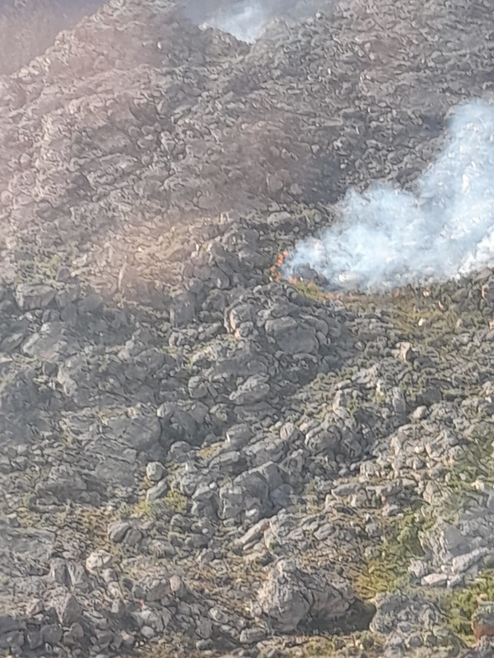 डी डोर्नसो में मैट्रोसबर्ग पर्वतीय क्षेत्र में आग