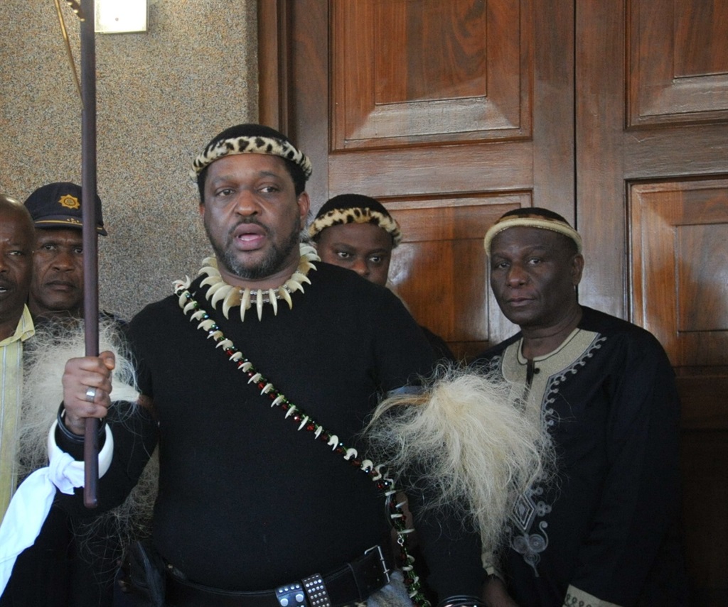 King Misuzulu with his induna, Douglas Xaba (right), who died after alleged poisoning. Photo by Jabulani Langa